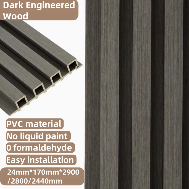 WPC Wall Panel PVC Wood Veneer Decoration Indoor