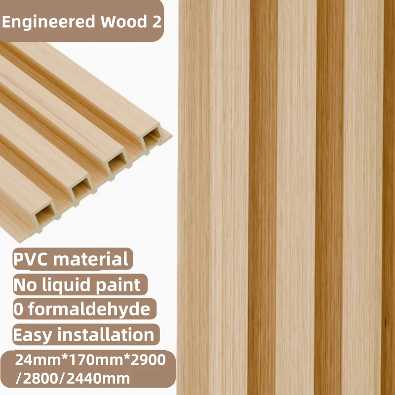 WPC Wall Panel PVC Wood Veneer Decoration Indoor