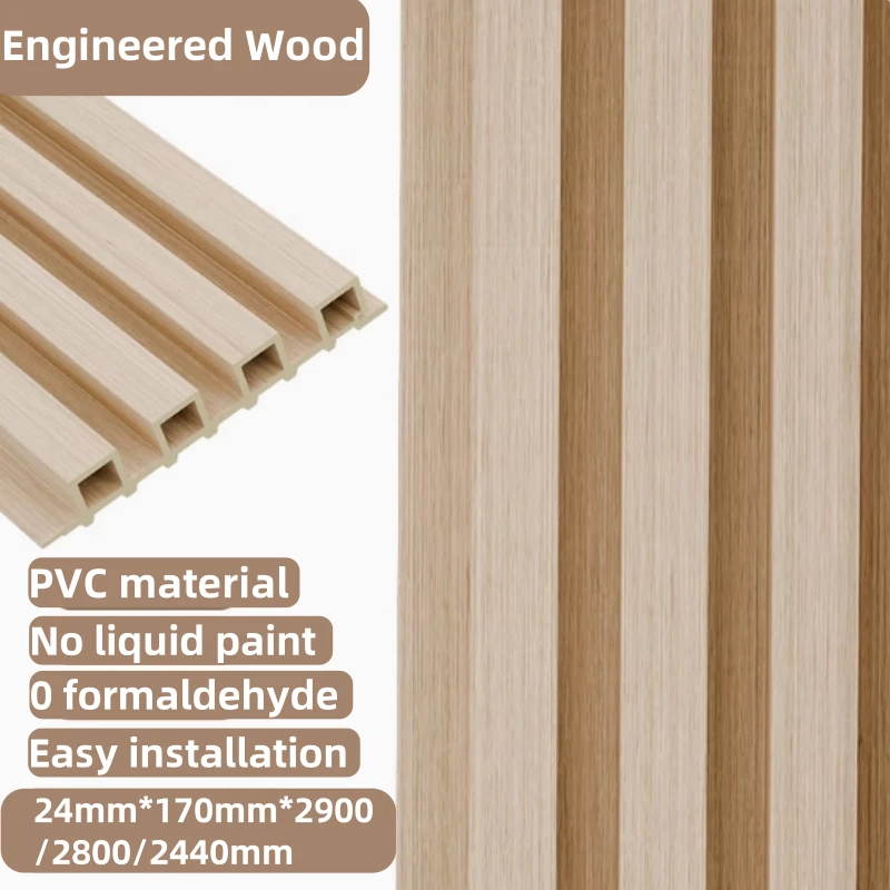 WPC Wall Panel PVC Wood Veneer Decoration Indoor